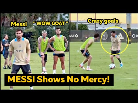Messi DESTROYS his teammates at Argentina Training scoring goals vs Venezuela