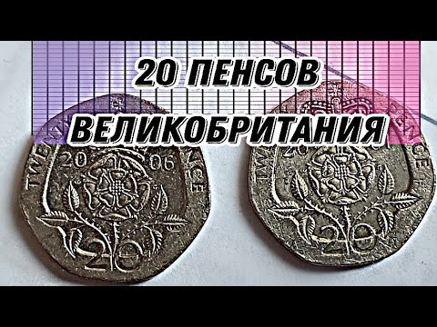 20 пенсов (Великобритания) 2001 и 2006 | Twenty pence (British coin) | twenty pee