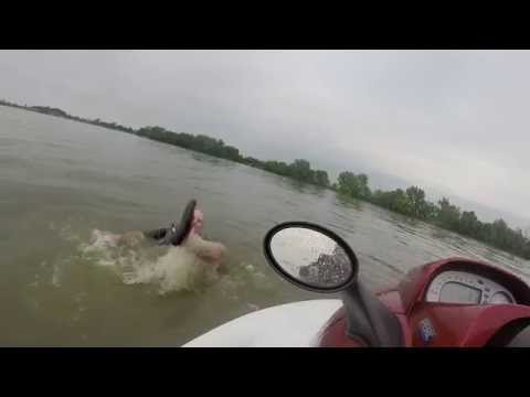 Taking a dip in Little Wall Lake