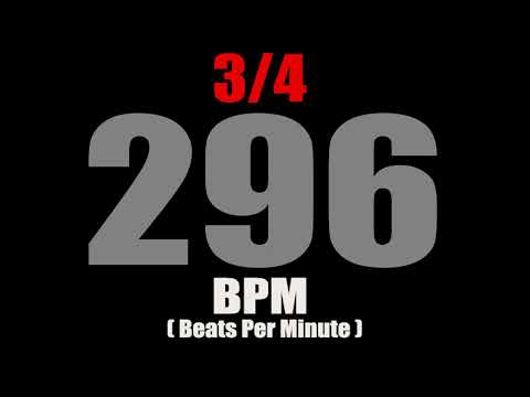 Metronome 296 BPM For Time Signature 3/4