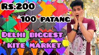 Delhi biggest kite market lal kuan|Cheapest kite market|Delhi famous kite market 🪁😱👍🏻