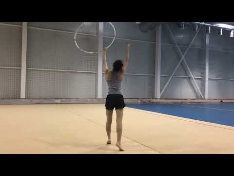 Joowon Kim from Korea with hoop- preparing season in Sofia (Bulgaria) April 2022