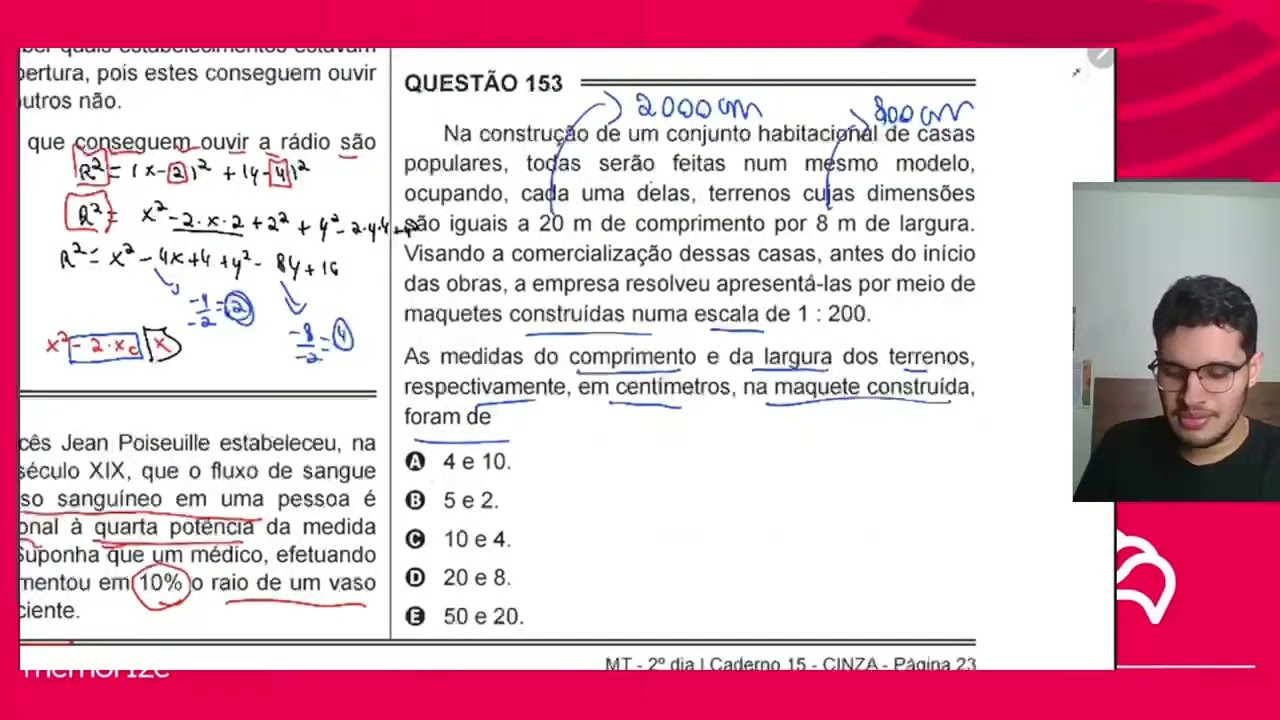 Resolução em Vídeo — Questão 153 ENEM 2015 PPL