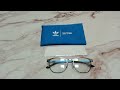 Adidas Eyeglasses Model AOM003O Color 075 022 Silver Blue