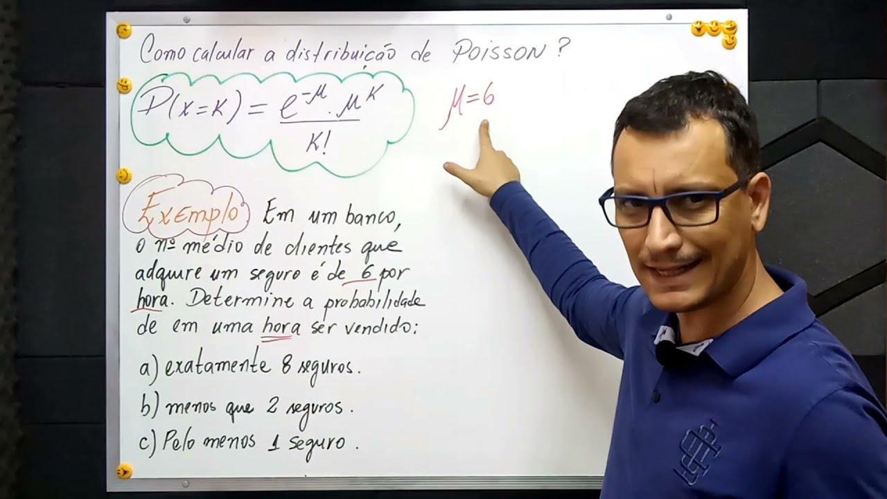 Distribuição de Poisson de probabilidade pela fórmula e pela tabela Exercícios