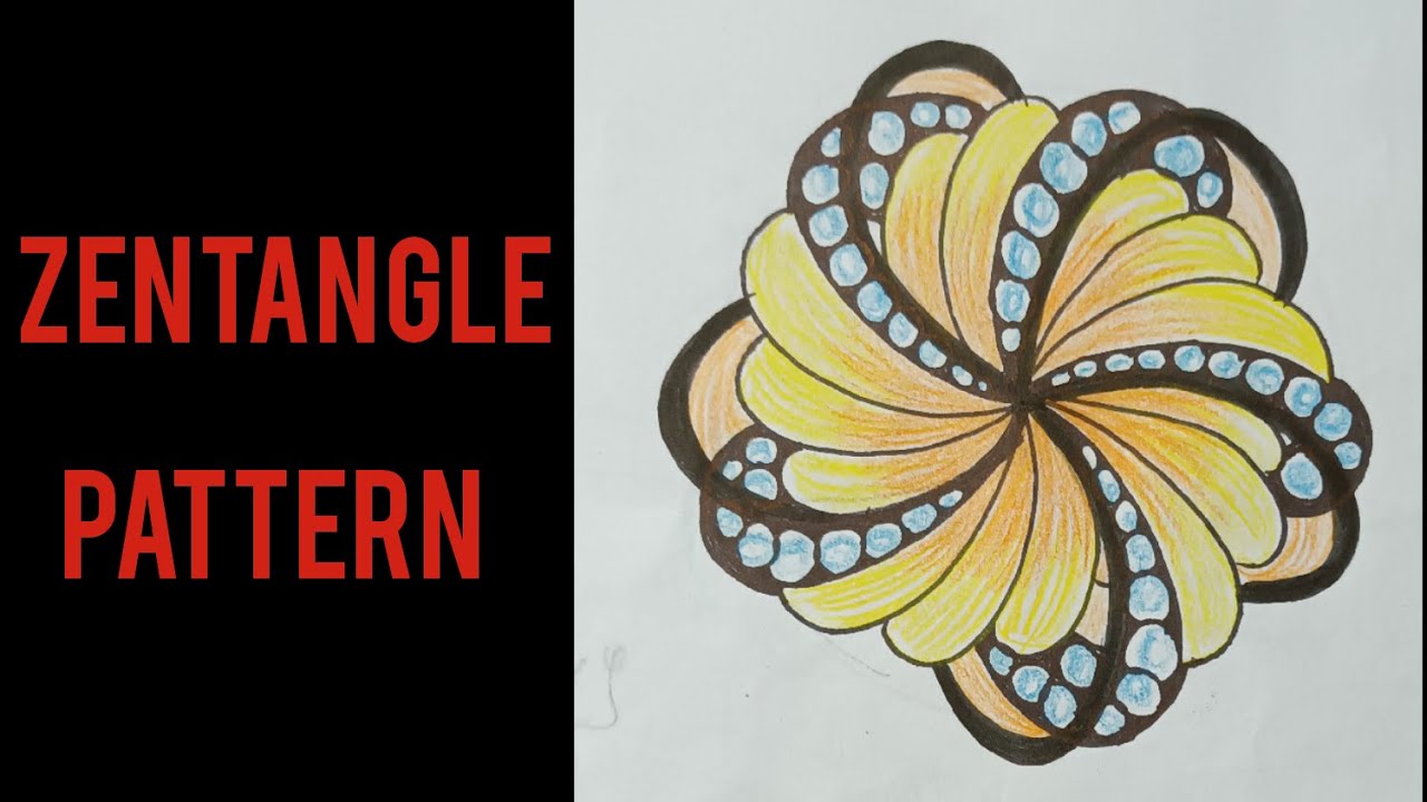 ZenTangle Flower Pattern// Philoxy Pattern step by step