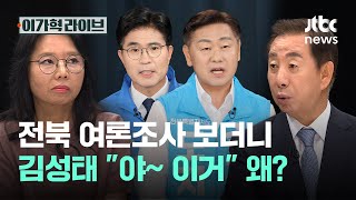 전북 여론조사 보더니, 김성태 "야~ 이거" 왜?｜이가혁 라이브