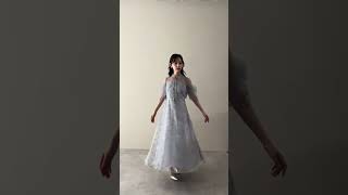ライトブルーのシアーチュールフレアドレス 動画