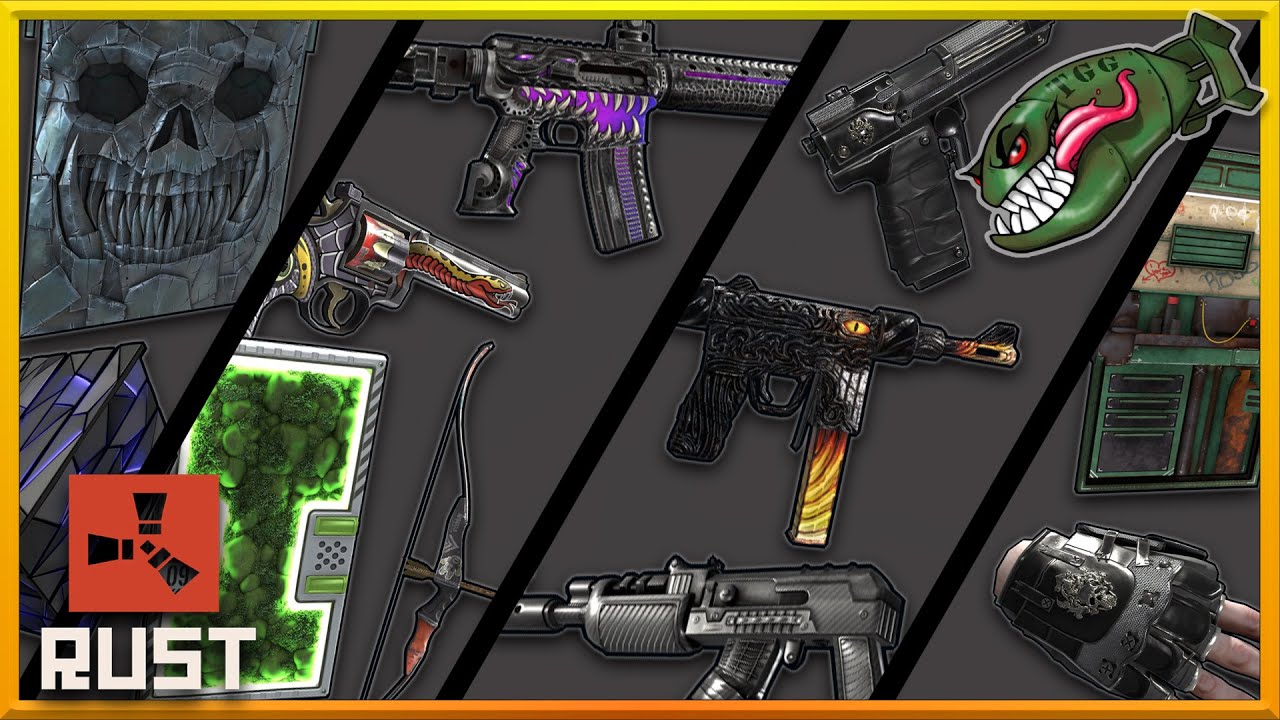 Rust Skins | Abyss LR, Commando AR, Hellborn SMG, Cargo Heli Bow, Greening Area SMD #392