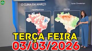 ALERTA EM SALVADOR: Capital tem chuva de 60mm nesta terça | Previsão do Tempo Jornal Nacional 03/03