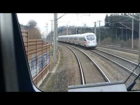 Blick aus dem hinteren Führerstand einer RB nach Treuchtlingen (Dachau-Petershausen)