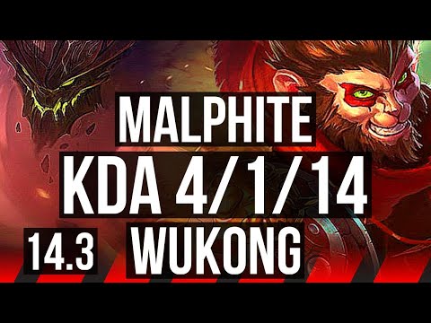 MALPHITE vs WUKONG (TOP) | 4/1/14 | EUW Master | 14.3