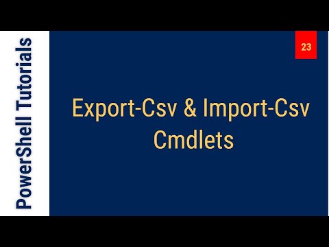 Export Csv Import Csv Cmdlets Powershell Tutorial Class 23