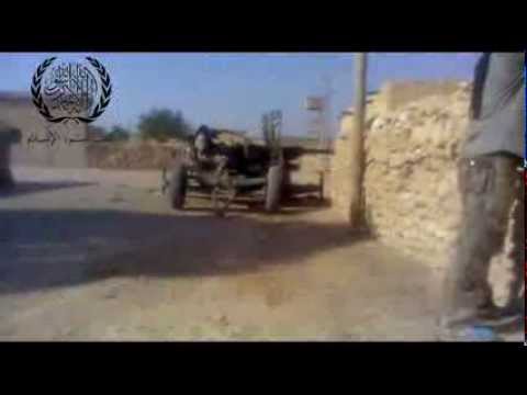 كتائب اسود الاسلام ضرب الرتل الذي خرج من اللواء 93 بالمدفع