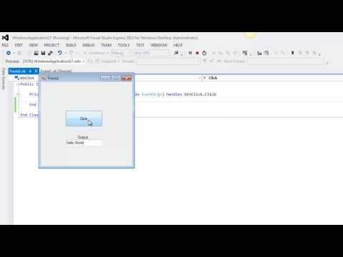 Hello World! - Create a Basic Form - Visual Basic - VB.Net 2013