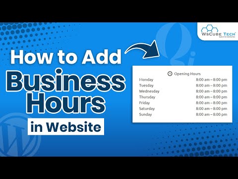 How to Add Business Hours in WordPress QI Addons Plugin | WordPress Website Tutorial