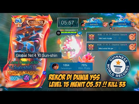 WORLD RECORD LEVEL 15 MINUTES 05.57 YSS KILL 33 ‼️THE FIGHTER WENT ANGRY 🗿