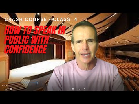 How to speak publicly with confidence - Crash Course: Lesson 4
