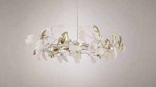 Watch A Video About the Possini Euro Descanso Gold and Ceramic 6 Light Chandelier