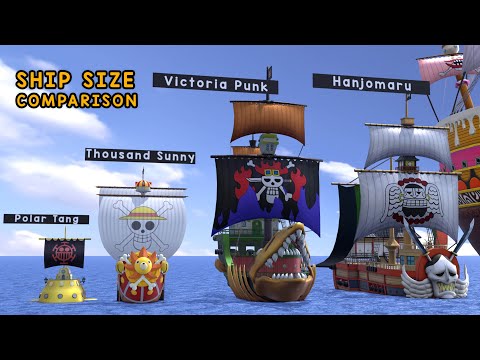One Piece Ship Size Comparison | ワンピースの船の大きさの比較