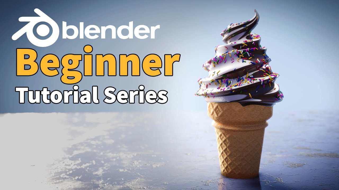 Blender 2.8 tutorials of an ice cream by CG Geek