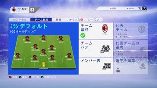 FIFA19 キャリア #1 ミラン  でＥＬ