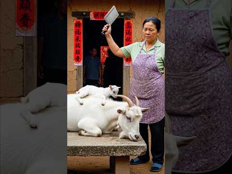Brave Baby Goat Saves Her Mother Goat From Butcher Group! #humanity #goat #animals #rescue