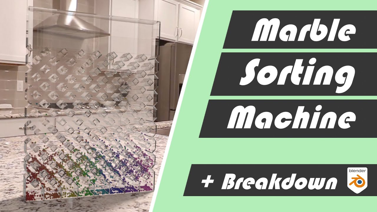 Marble Sorting Machine + Breackdown | Blender 2.8
