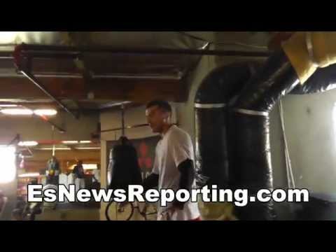 Vasyl Lomachenko and Oleksandr Gvozdyk in camp in oxnard