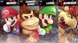 Smash Ultimate EX Mario VS Donkey Kong VS Luigi VS Bowser