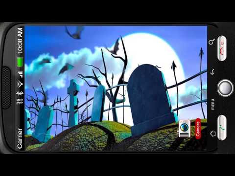 Spooky Halloween Graveyard 3D Video