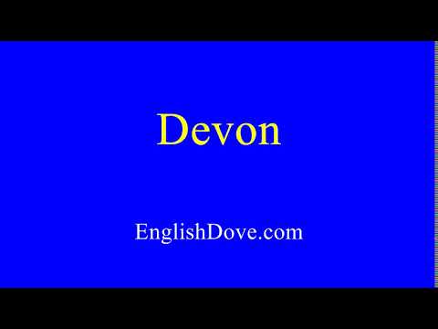 How to pronounce Devon in American English.