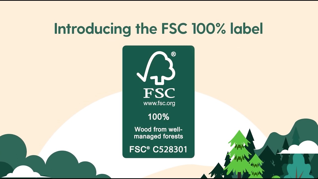 What does the FSC 100% label mean?