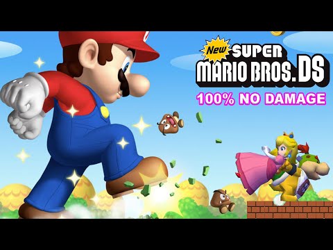 New Super Mario Bros DS Full Game 100% Walkthrough (No Damage)