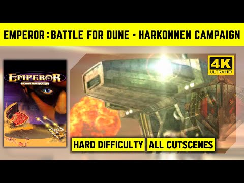 Emperor: Battle For Dune 4K - Harkonnen Campaign - Hard Difficulty - No Commantary Longplay