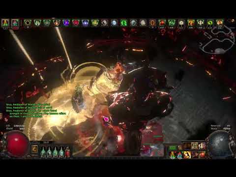 POE 3.18 Uber Sirus vs Smite Armour Stacking Champion (Deathless)