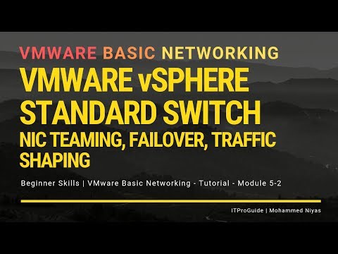 VMware Basic Networking - Standard Switch - Load Balancing, NIC team- Module 5-2