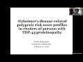 Yuriko Katsumata, PhD - Alzheimer’s disease-related polygenic risk score profiles in clusters...