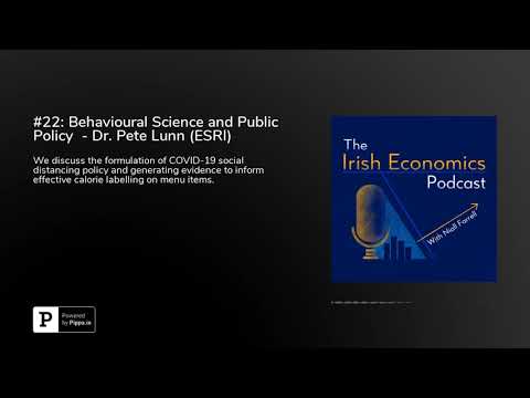 #22: Behavioural Science and Public Policy  - Dr. Pete Lunn (ESRI)