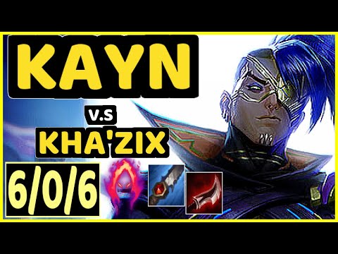 KEIO (KAYN) vs KHA'ZIX - 6/0/6 KDA JUNGLE CHALLENGER GAMEPLAY - BR