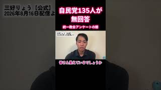 【統一教会との関係調査】自民党国会議員１３５人が無回答！？