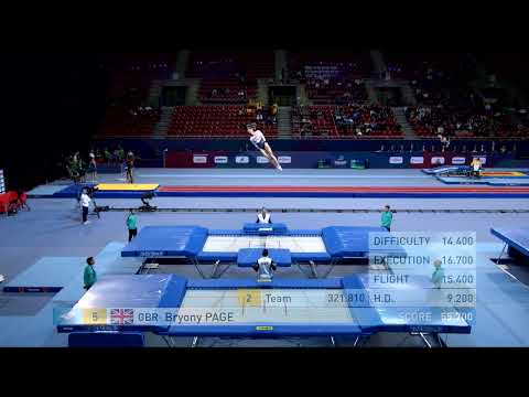PAGE Bryony (GBR) W - 2022 Trampoline Worlds, Sofia (BUL) - Q Trampoline Exercise 2