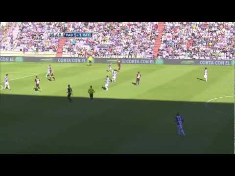 Gol de Manucho (6-1) en el Real Valladolid - Rayo Vallecano Jornada 6