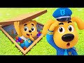 Secret Basement Escape Challenge Fun Story Kids Cartoon Sheriff Labrador