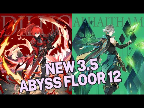 King Alhaitham! - C1 Diluc Mono Pyro - C0 Alhaitham Hyperbloom | 3.5 Spiral Abyss Floor 12 (9☆)