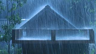 (No Ads) Massive Thunderstorm & Heavy Rain ⛈️ Deep Sleep White Noise for Stress Relief
