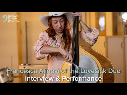 Francesca Alinovi Interview/Performance with Lovesick Duo - slap bass & the brush pad!