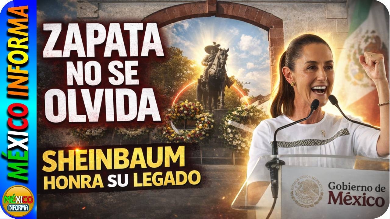 SHEINBAUM MONTÓ GUARDIA DE HONOR Y ESCRIBIÓ ESTO EN HONOR A EMILIANO ZAPATA