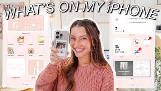 WHAT'S ON MY iPHONE 15 PRO | widget tour, apps you NEED, + phone accessories!