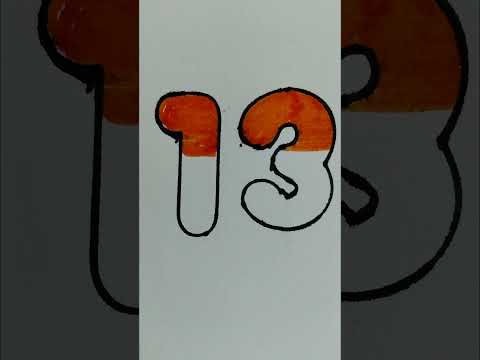 Number 13 tri colour drawing Republic Day Drawing 🇮🇳 #shorts #art #drawing #viralvideo